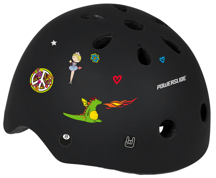 Powerslide Kids Allround Helmet Black stickers
